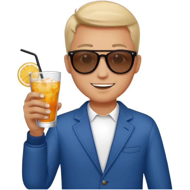 men in drink holders with sunglasses emoji