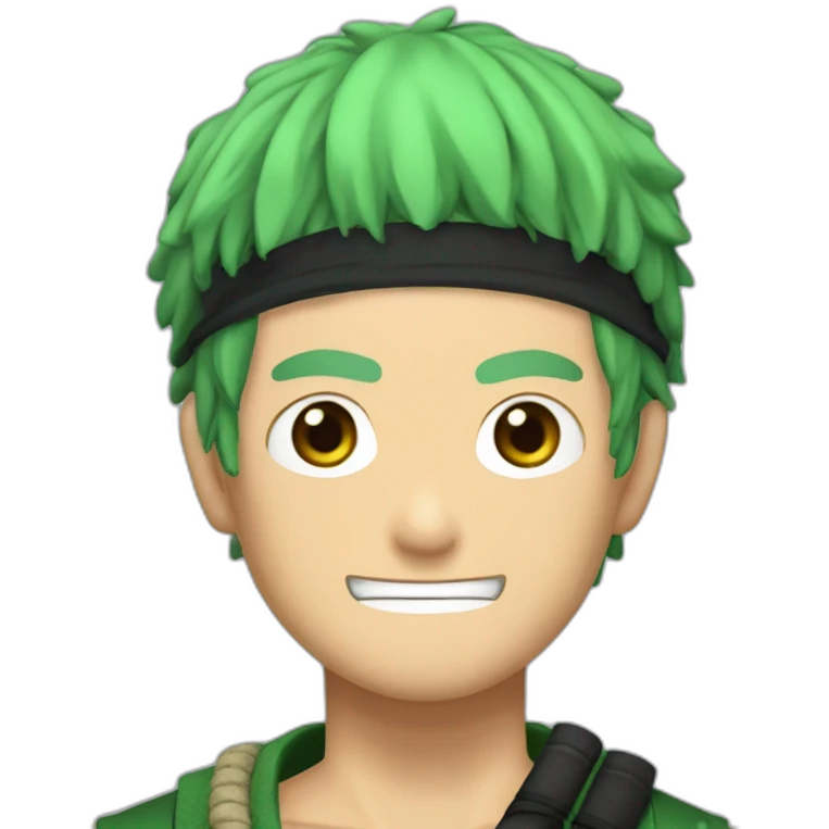 Roronoa zoro avec trois épées emoji