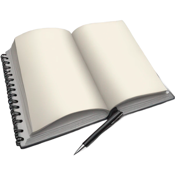 Notebook with pen emoji