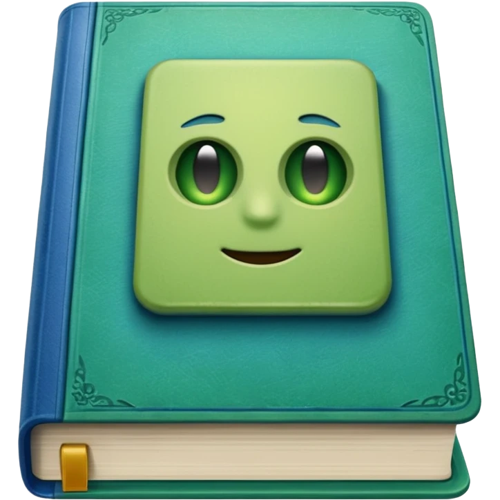 green and blue book emoji
