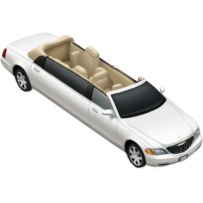 White convertible limousine emoji