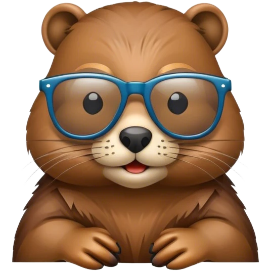 beaver with cool glasses  emoji
