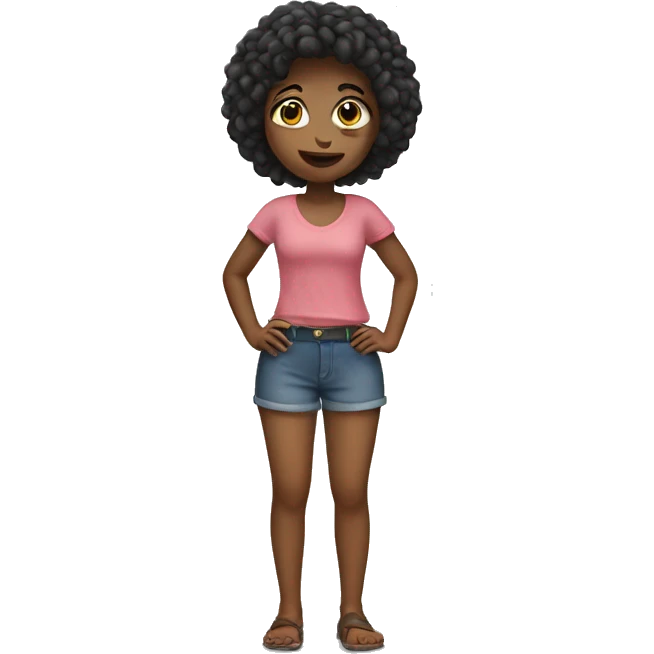 Girl hand on hip emoji