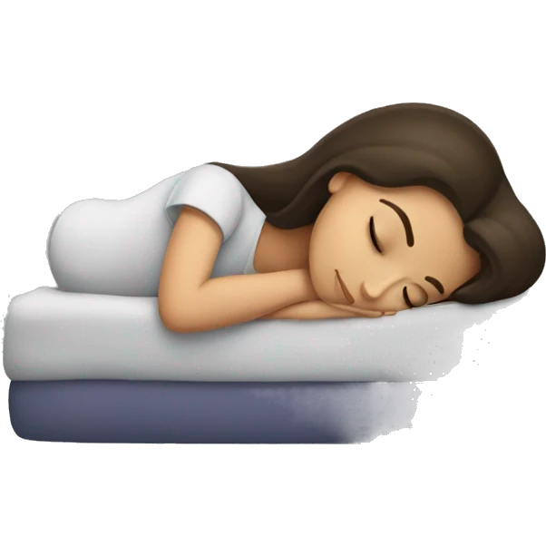 Brunette girl sleeping emoji