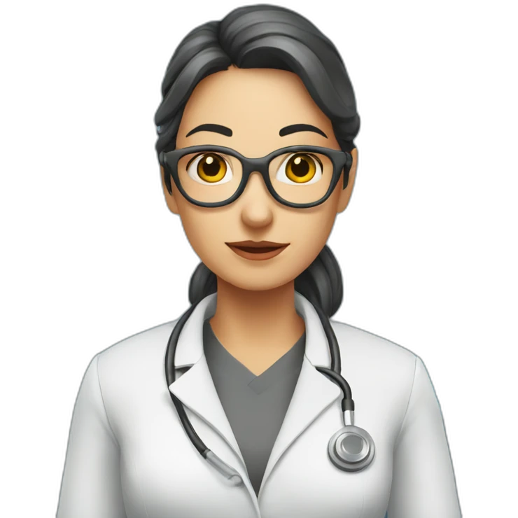 Female scientist says stop medics emoji