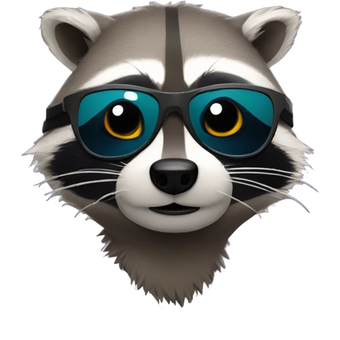 raccoon being cool as hell emoji