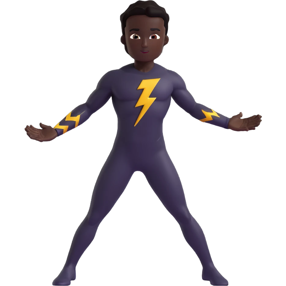 black lightning emoji