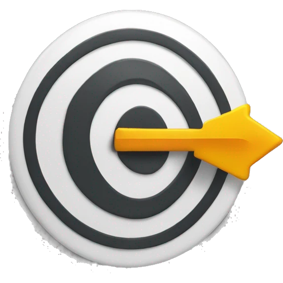 a target with an arrow pointing at it, representing focused attraction of passive candidates emoji