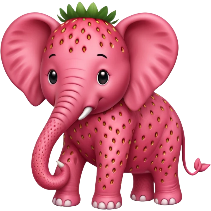 Strawbary elephant  emoji