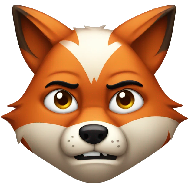 disappointed angry fox emoji
