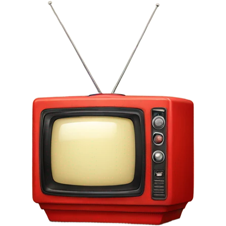 red vintage box television emoji