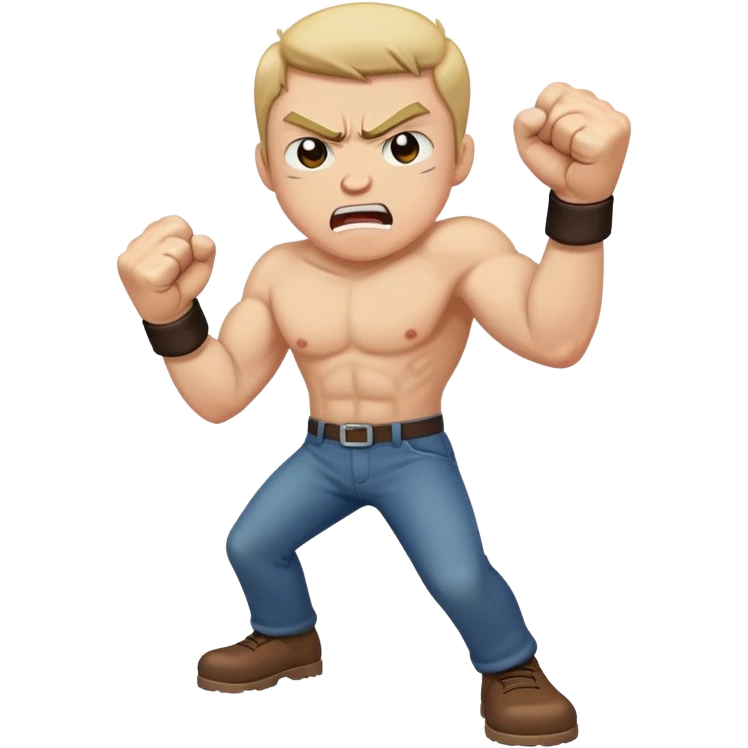 someone stomping and angry emoji