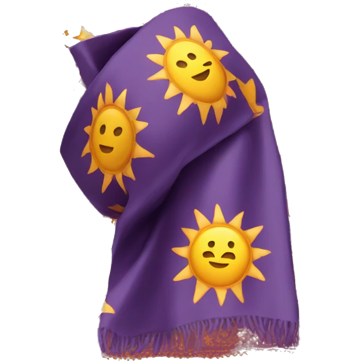 Scarf with sun emoji