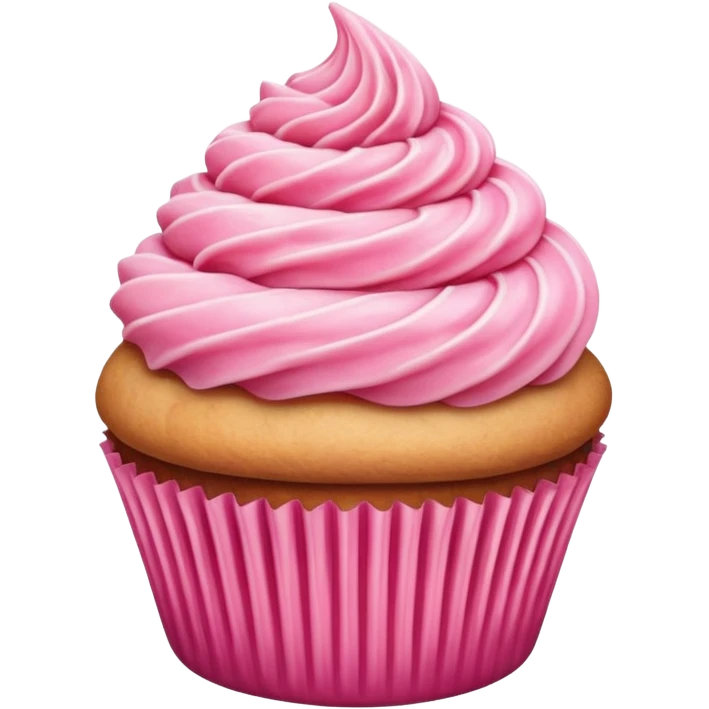 Cupcake with pink icing emoji