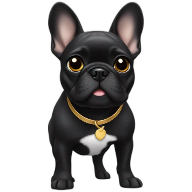 black french bulldog award emoji