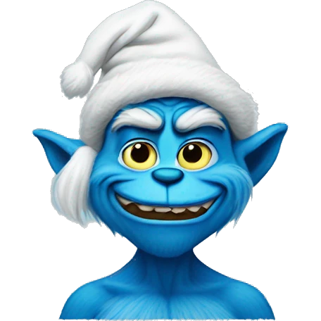 blue grinch  emoji