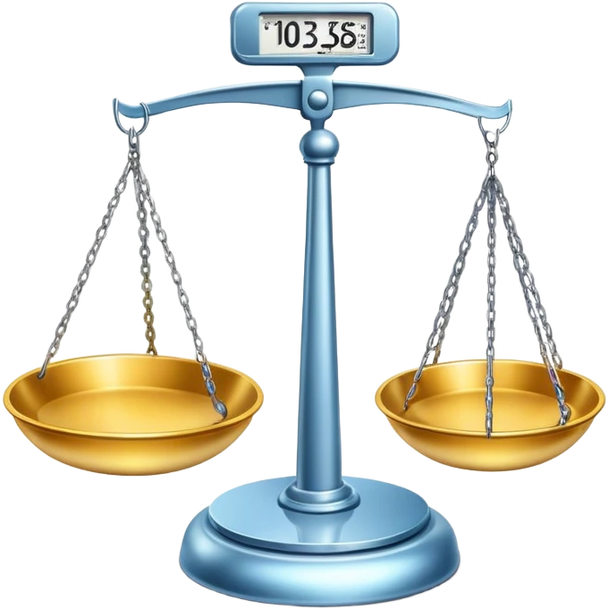 scale balancing different price tags emoji
