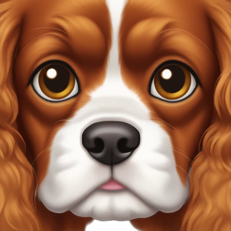 Cavalier King Charles with brown eyes  emoji