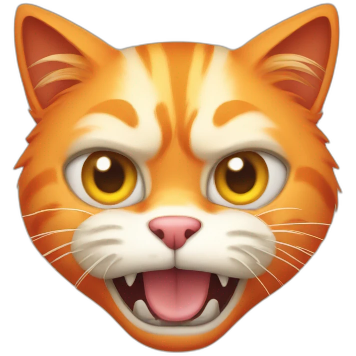 Orange cat angry emoji