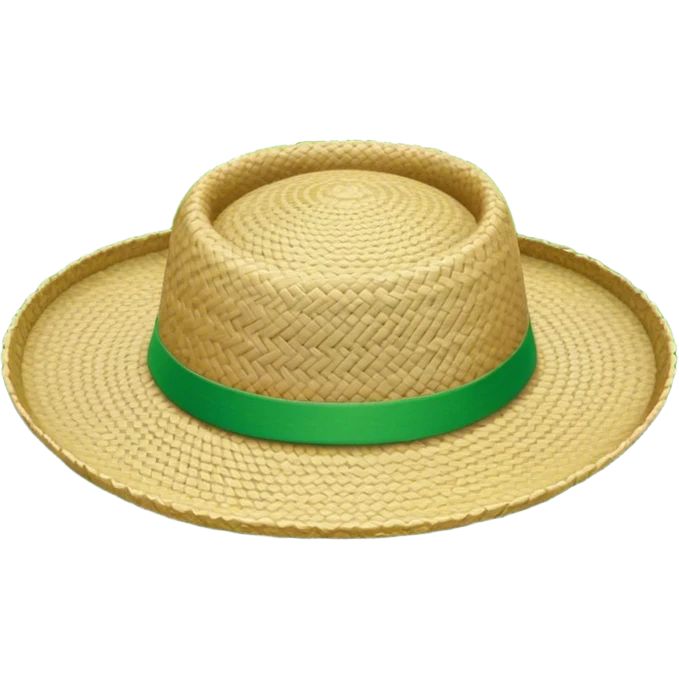 Cinematic Realistic image of a traditional rice farmer's hat, crafted from woven natural fibers with delicate texture details, set against a lush backdrop of vibrant green rice paddies under gentle, early morning light that evokes rural tradition. emoji