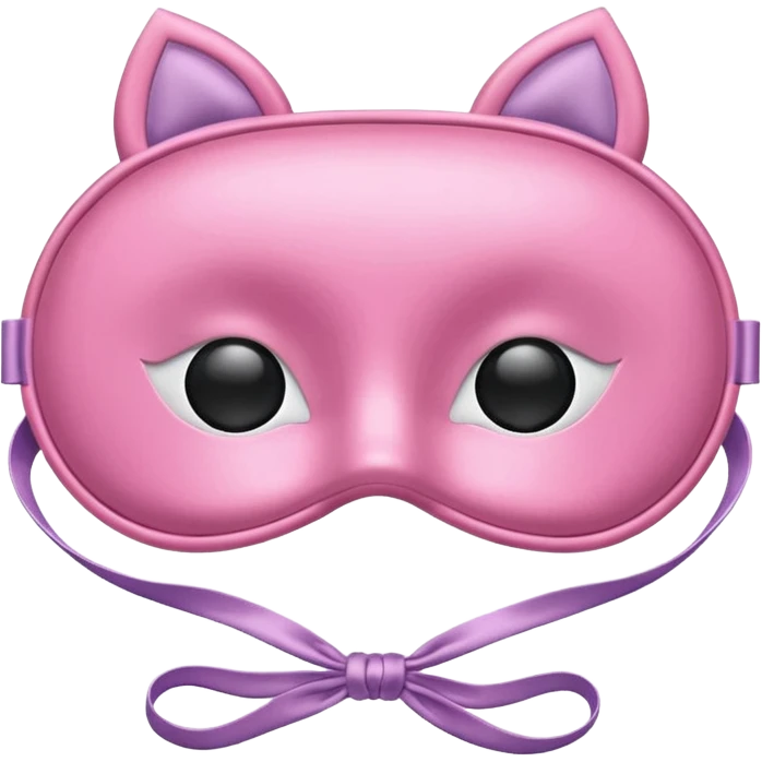 isolated girly silky sleep mask with no holes for eyes emoji