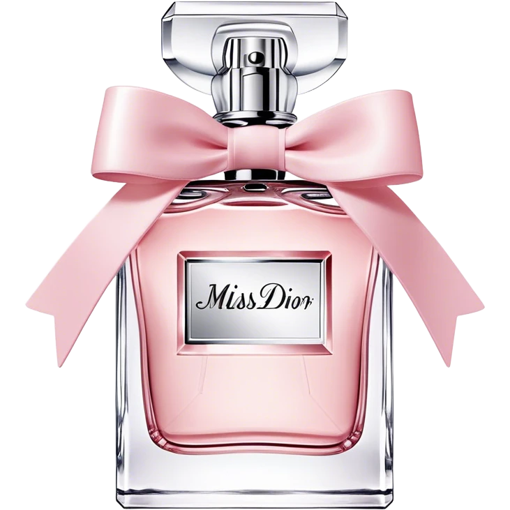 Dior miss dior eau de parfum, bow bottle, light pink emoji