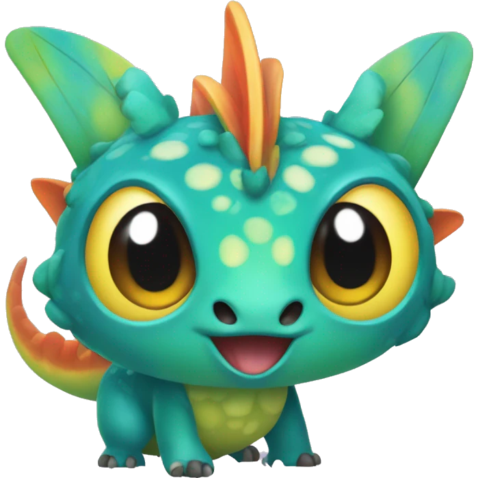 Colorful tropical Pokémon fantasy animal creature  emoji