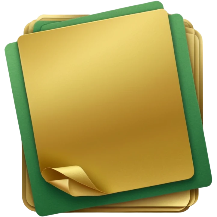 documents with golden and green colours emoji