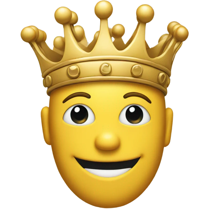 Puzzle piece crown with smile face emoji