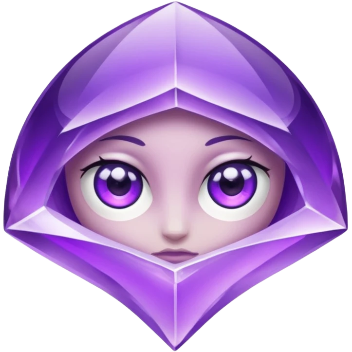 amethytst with eyes emoji