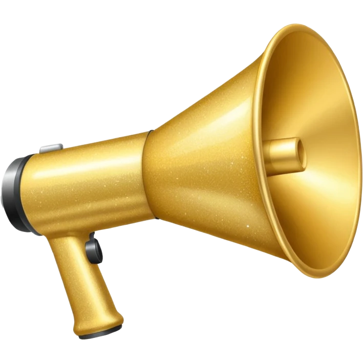 megaphone with sparkles emoji