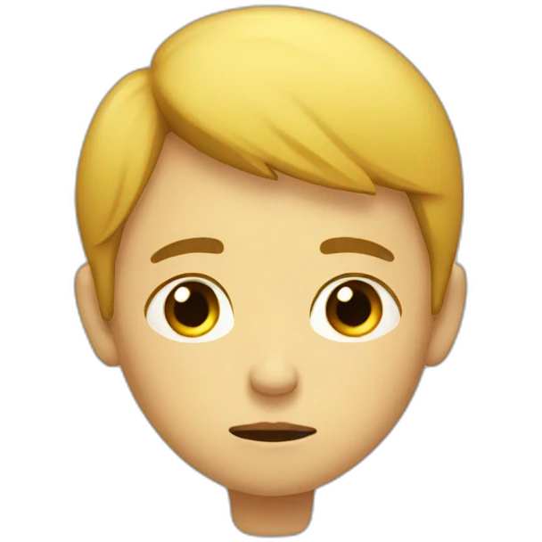 A depressed boy emoji