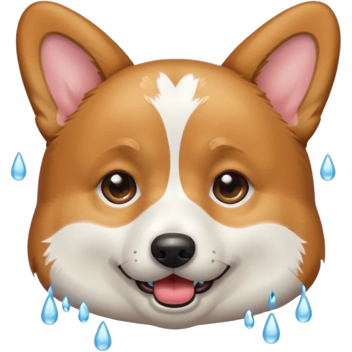 Corgi crying emoji