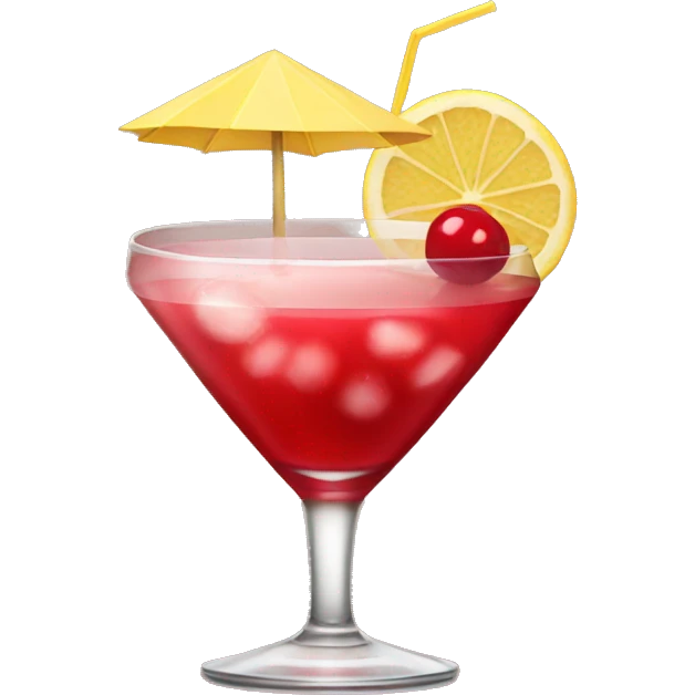 Red Cosmopolitan drink emoji