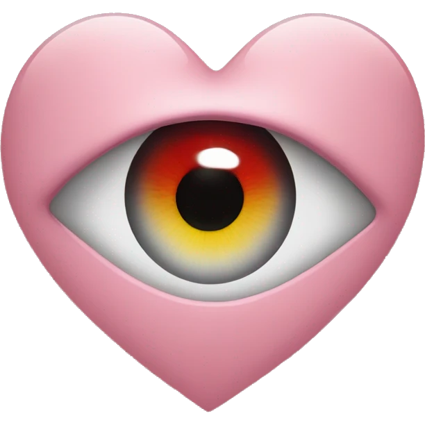 A red heart with an eye in the middle  emoji