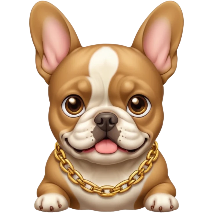 Merle frenchie with gold chain  emoji