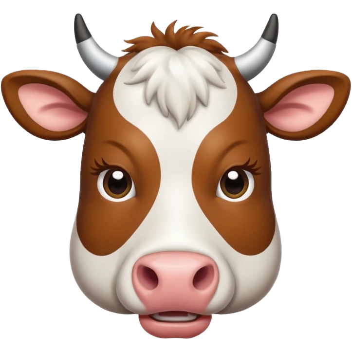 Cow with eyelashes  emoji