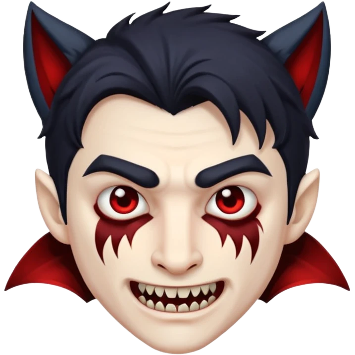 A man with vampire and wolf emoji