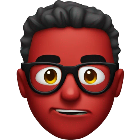 Deadpool with glasses  emoji