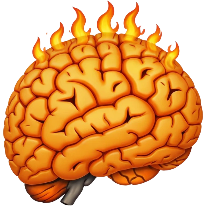 brain in the fire emoji
