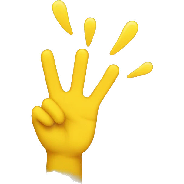 yellow emoji with hands up surrending  emoji