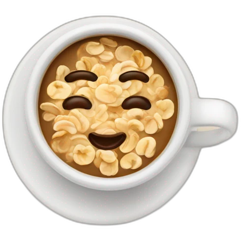 tasse d’expresso et un bol de muesli emoji