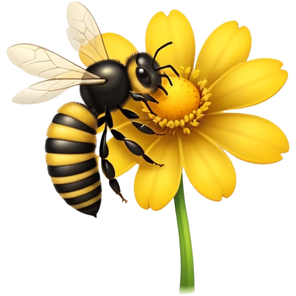 Bee on a flower emoji