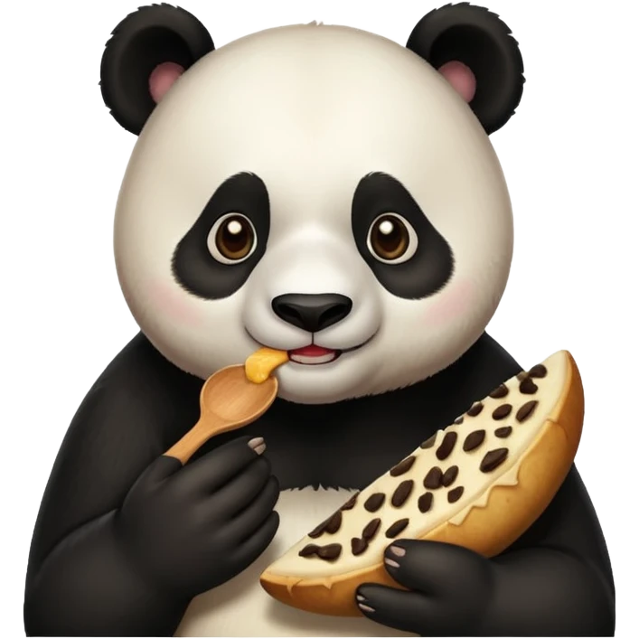 Panda eating human emoji