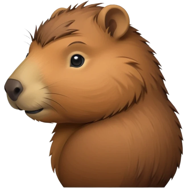 Cute Capybara turning sideways emoji emoji