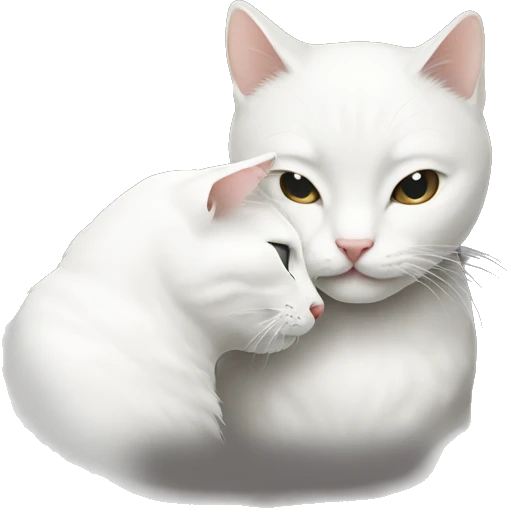 White cat kissing emoji