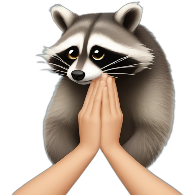 Racoon face palm emoji