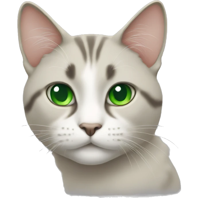Greg cat with green eyes  emoji
