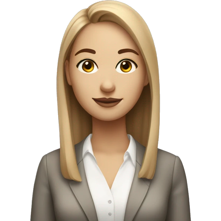 White Independent smart woman with light brown straight hair with rich style who swims and is a tutor with amazing grades that is obsessed with aritzia emoji
