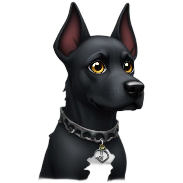 Gothic dog emoji